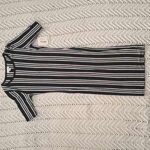 Black Gray cream stripe lularoe Julia dress XS